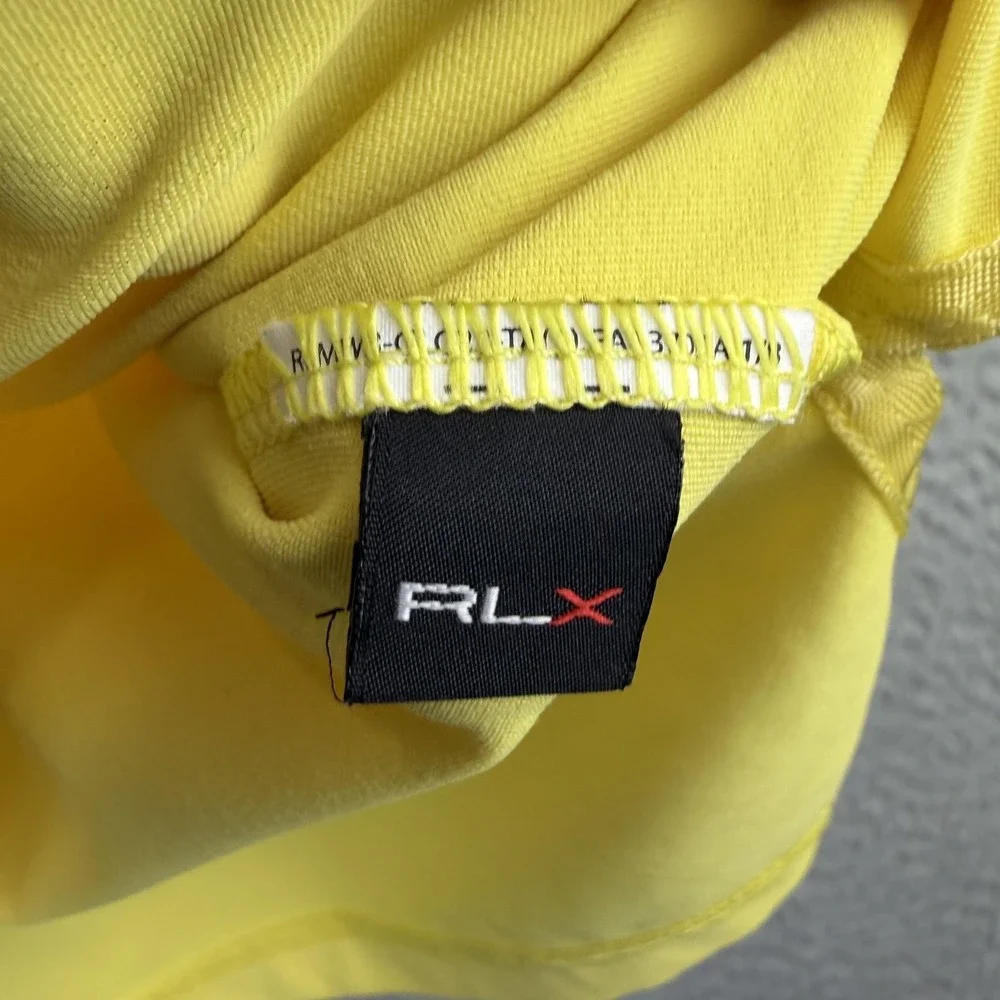 RLX Ralph Lauren Shirt Mens Small Yellow Keeneland Golf Polo Wicking Performance